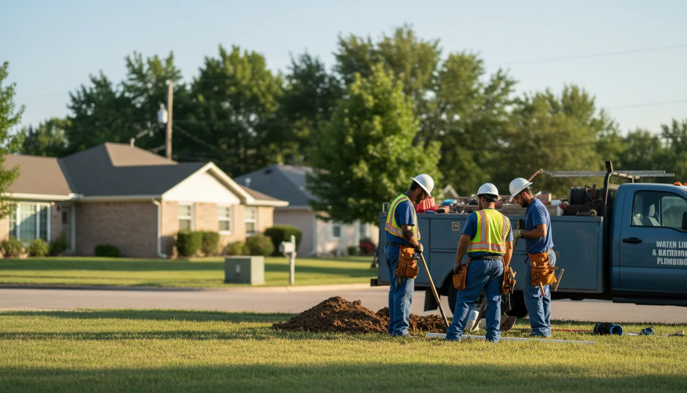 Residential water line and bathroom plumbing service in Larose, LA